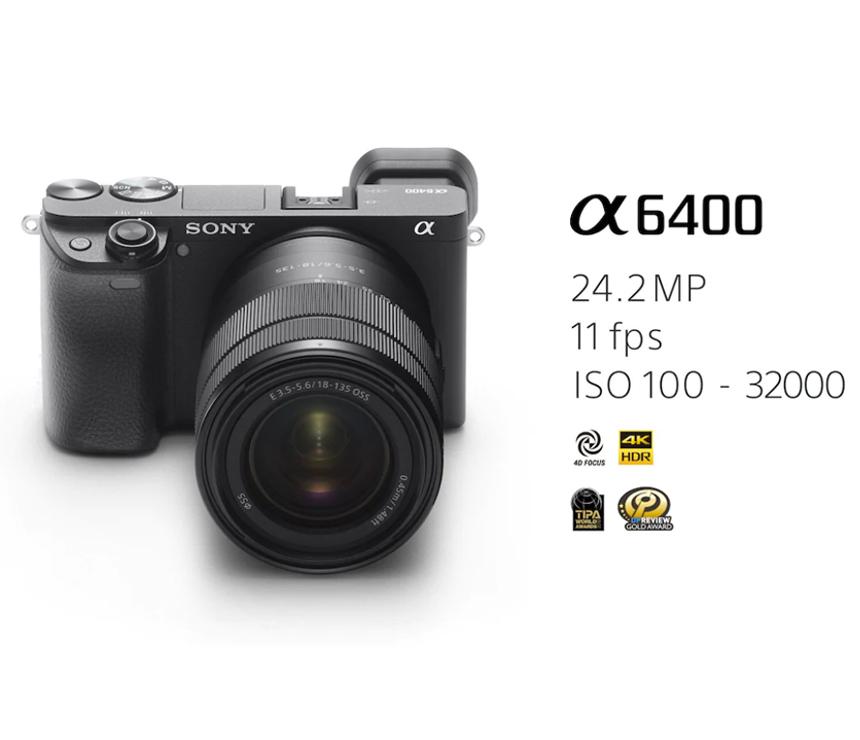 Sony ILCE-6400L E-mount Camera with APS-C Sensor + SELP1650 Lens