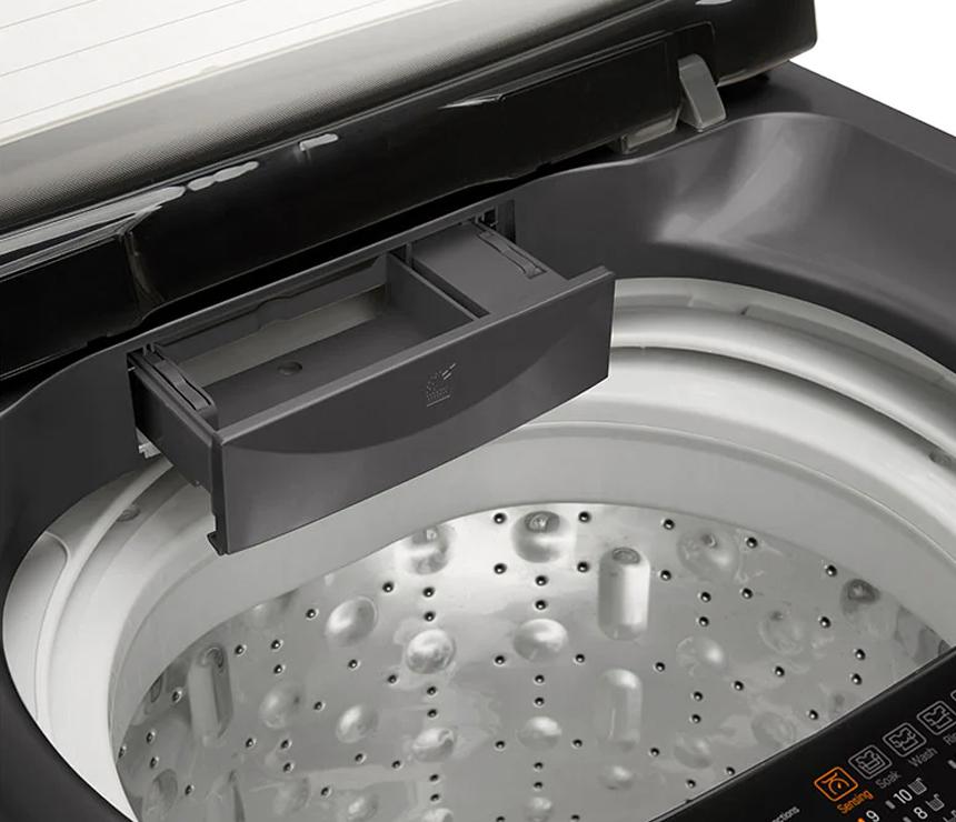 LG Smart Inverter Top Load Washing Machine, 8KG, Middle Black