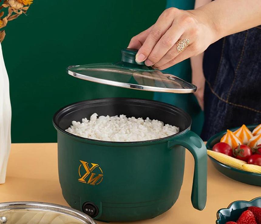 Mini Electric Multifunction Rice Cooker | Transparent Glass Lid
