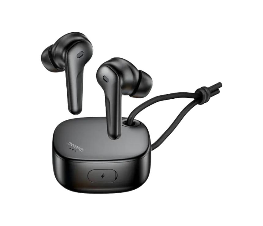 Choetech ANC+ENC 4 Mic Earphone TWS Touch Control with Rotate charging case (Black)