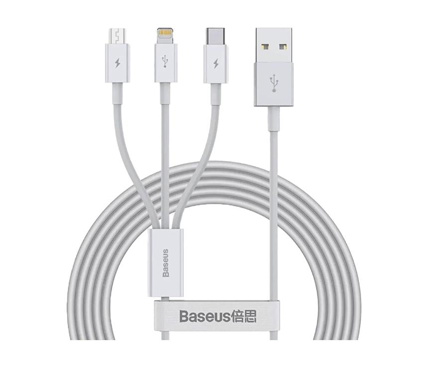 Baseus Superior Series Cable USB to M+L+C | P10320105221-00 | White