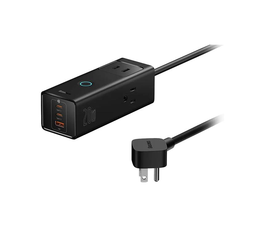 Baseus PowerCombo Power Strip 3AC+1U+2C 20W Lite US | PSLA030301 | Black