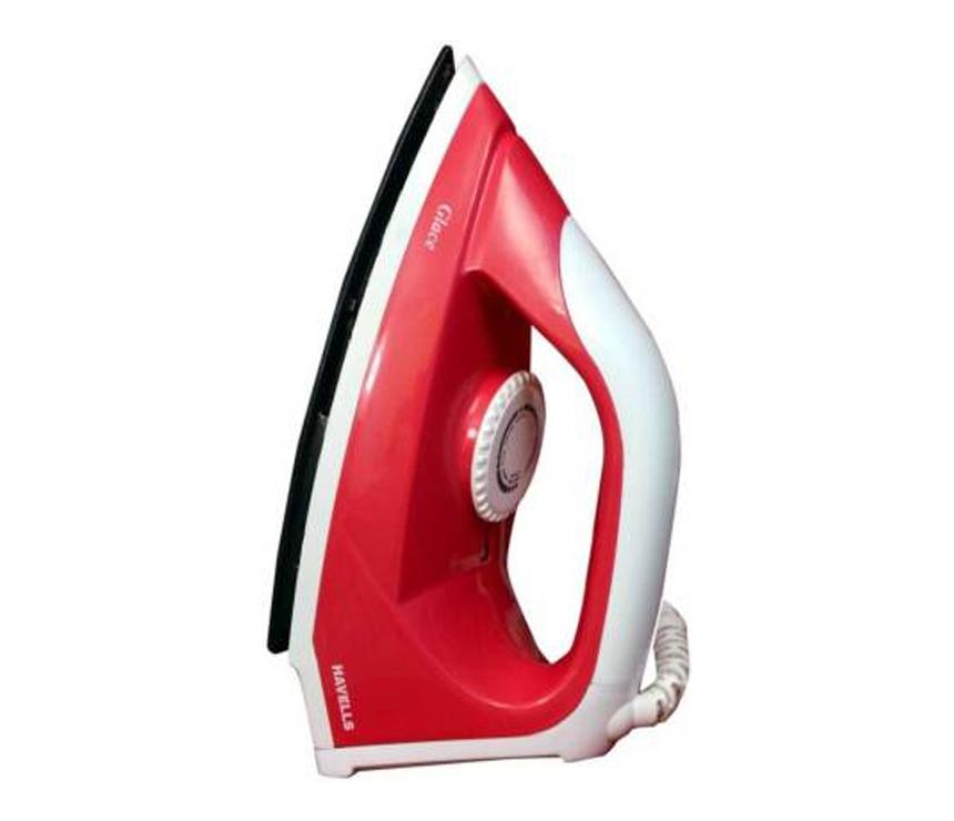 GLACE DRY IRON 750 W, Non Stick Coated (Ruby & White)