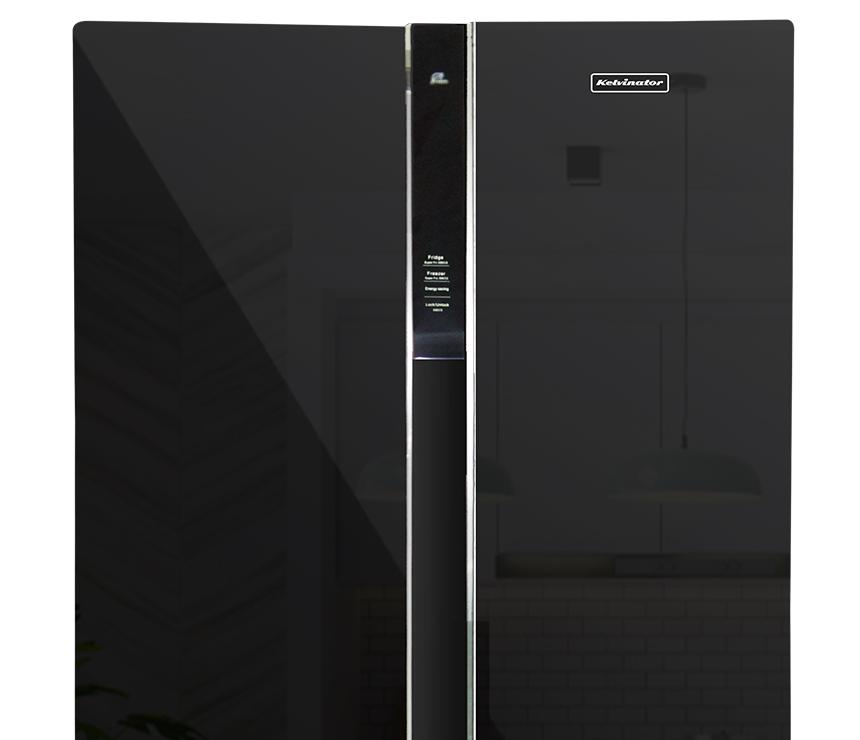 Kelvinator 635 Liter Inverter Side by Side Glass Door No Frost Refrigerator