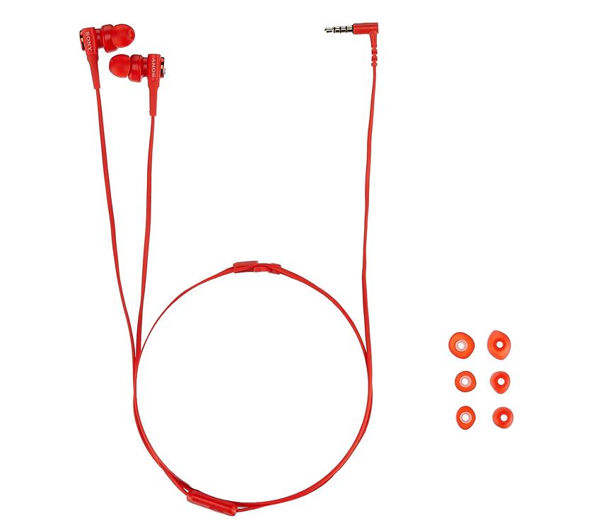Sony MDR-XB55AP EXTRA BASS In-ear Headphones -Red