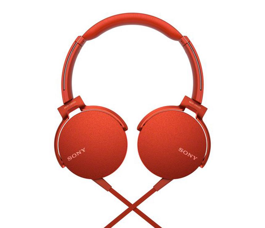 Sony MDR-XB550AP EXTRA BASS Over-ear Headphones - Red