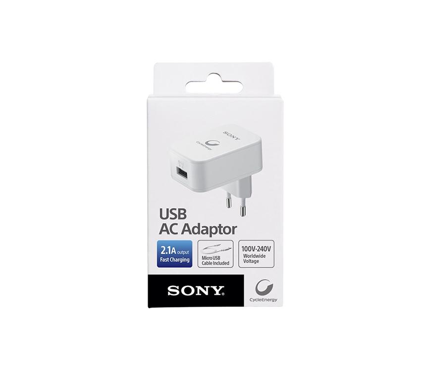 Sony CP-AD2 2.1A Fast Charging Adapter with USB-A-USB-C Cable