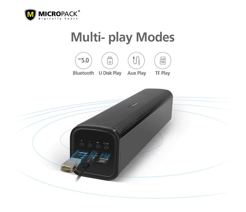 Micropack MS-220B|Bluetooth Portable Speaker Black Micropack MS-220B|Bluetooth Portable Speaker Black