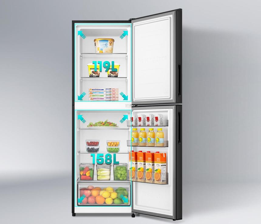 Hisense 277L TMF Inverter Glass Door Refrigerator RT1G276NA – Premium Black | Top Mount Fridge Hisense 277L TMF Inverter Glass Door Refrigerator RT1G276NA – Premium Black | Top Mount Fridge