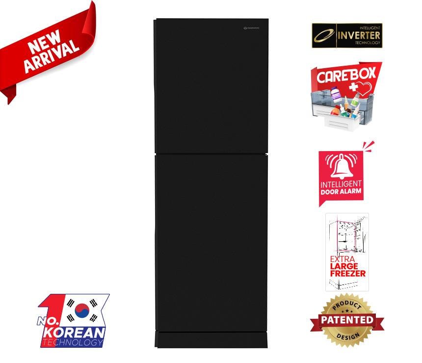 DRF-358T1G2BX - Black Pearl | Top Mounted Inverter 358L Refrigerator. DRF-358T1G2BX - Black Pearl | Top Mounted Inverter 358L Refrigerator.