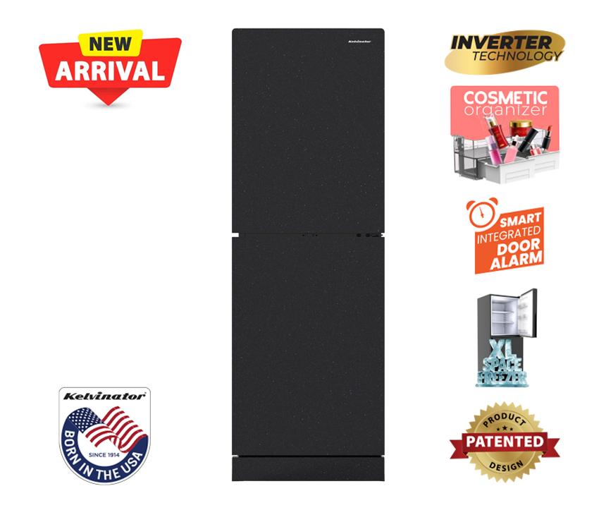 Kelvinator 357 Liters |Direct Cool Top Mounted| Glass Door Inverter Refrigerator. Kelvinator 357 Liters |Direct Cool Top Mounted| Glass Door Inverter Refrigerator.